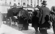 Bjornson family in funeral procession - Christiania, 1910. Creator: Bain News Service