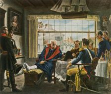 Blücher takes possession of Napoleon's medals and hat after...Waterloo, 18 June 1815, (1936). Creator: Unknown