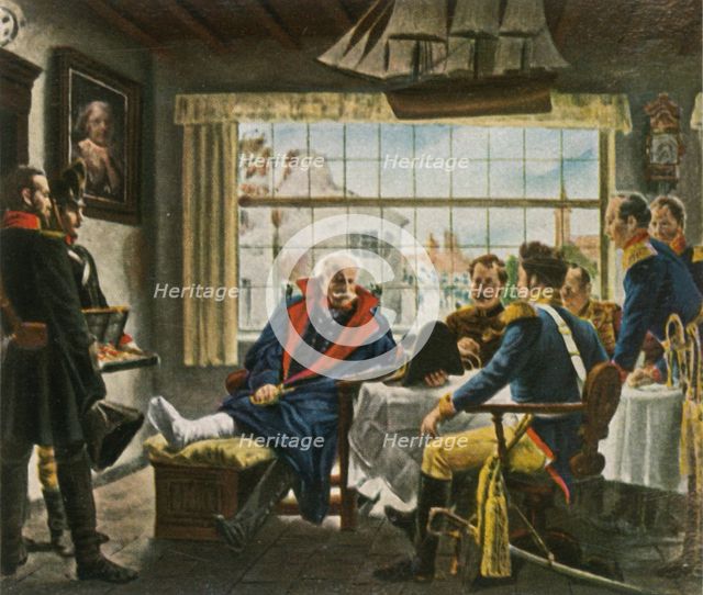 Blücher takes possession of Napoleon's medals and hat after...Waterloo, 18 June 1815, (1936). Creator: Unknown.