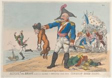 Blucher the Brave Extracting the Groan of Abdication from the Corsican Blood Houn..., April 9, 1814. Creator: Thomas Rowlandson