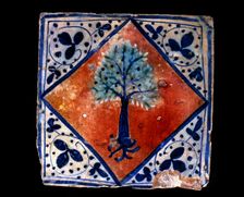 Blue Tile of Manises, 15th century