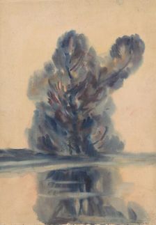 Blue tree over the lake, 1931. Creator: Zolo Palugyay