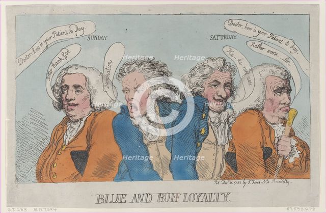 Blue and Buff Loyalty, December 31, 1788., December 31, 1788. Creator: Thomas Rowlandson.