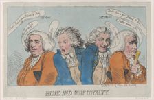 Blue and Buff Loyalty, December 31, 1788., December 31, 1788. Creator: Thomas Rowlandson