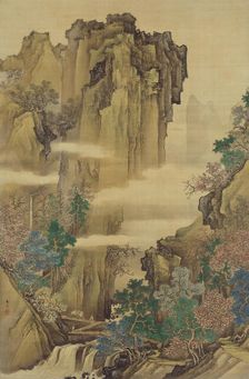 Blue and Green Landscape , 1822. Creator: Buncho, Tani (1763-1841)
