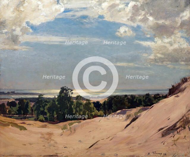 Blue and silver, Pas-de-Calais, 1929. Creator: Algernon Talmage.