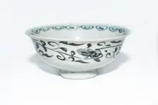 Blue and white bowl, 13th century. Creator: Unknown