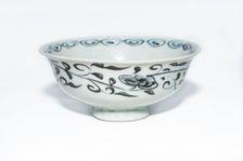 Blue and white bowl, 13th century. Creator: Unknown