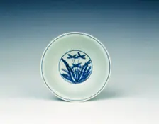 Blue and white bowl with cabbage-like flowers, Ming dynasty, China, 1550-1580. Creator: Unknown