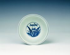 Blue and white bowl with cabbage-like flowers, Ming dynasty, China, 1550-1580. Creator: Unknown