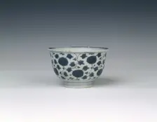 Blue and white bowl with chrysanthemum scroll, Ming dynasty, China, 16th century. Creator: Unknown