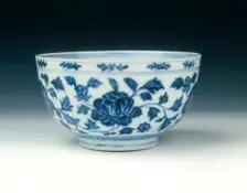 Blue and white bowl, early Ming dynasty, Yongle period, China, 1402-1424. Creator: Unknown
