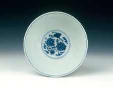 Blue and white bowl, early Ming dynasty, Yongle period, China, 1402-1424. Creator: Unknown