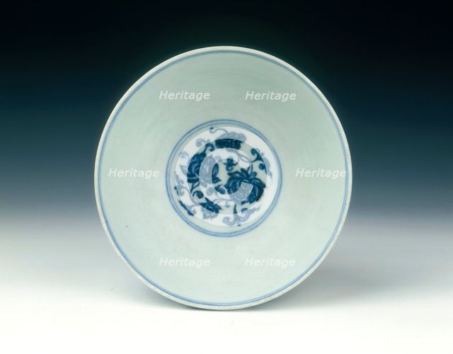 Blue and white bowl, early Ming dynasty, Yongle period, China, 1402-1424. Creator: Unknown.