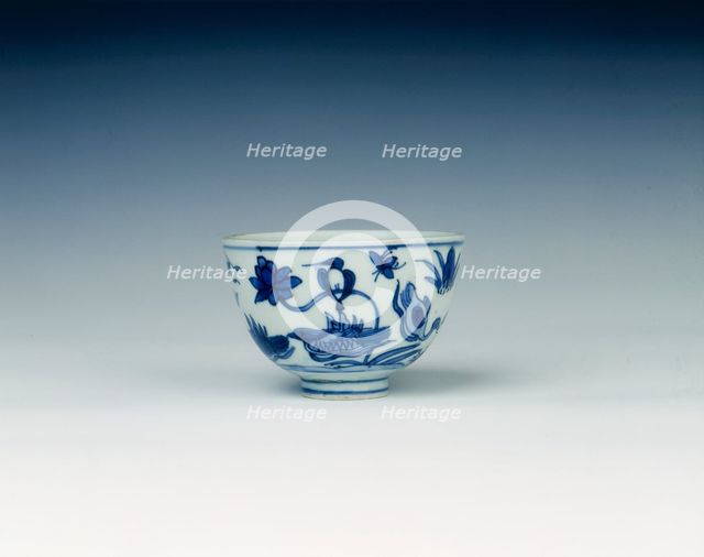Blue and white bowl, Ming dynasty, China, 1550-1599. Creator: Unknown.