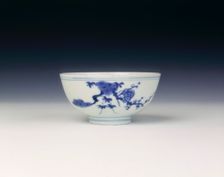 Blue and white bowl, Ming dynasty, Tianqi period, China, 1621-1627. Creator: Unknown