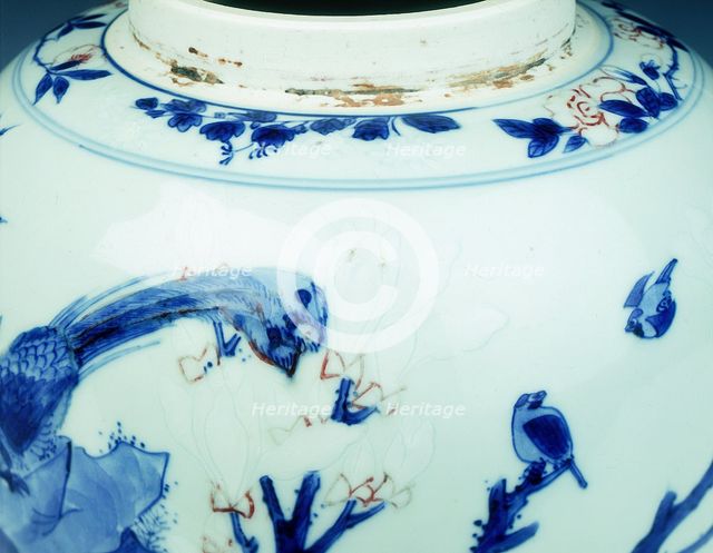 Blue and white ginger jar, early Kangxi period, Qing dynasty, China, 1662-1677. Creator: Unknown.