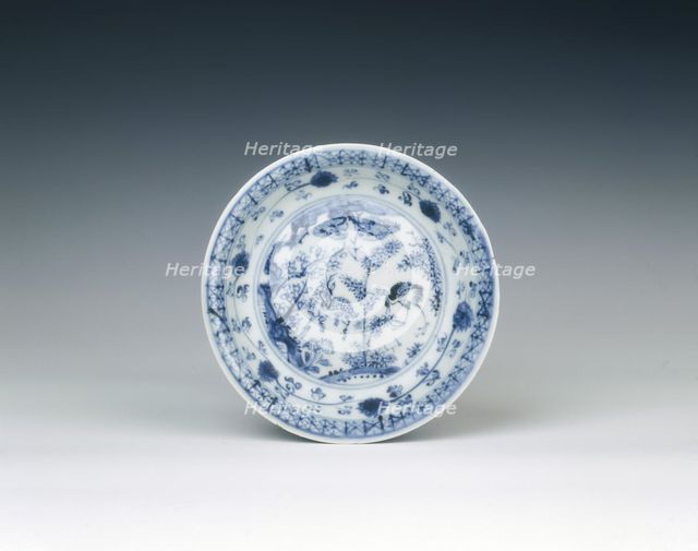 Blue and white dish, Ming dynasty, China, c1500. Creator: Unknown.