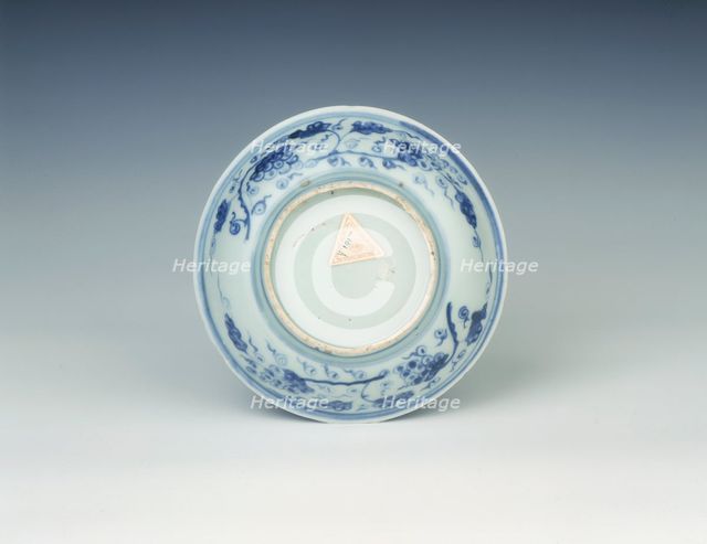 Blue and white dish, Ming dynasty, China, c1500. Creator: Unknown.
