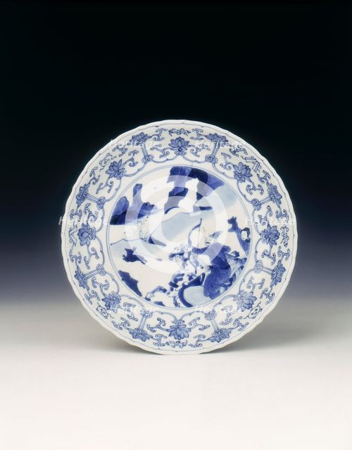 Blue and white dish, Qing dynasty, mid Kangxi, China, 1683-1700. Creator: Unknown.