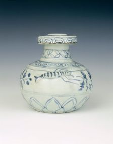 Blue and white kendi, China, c1279-c1368. Creator: Unknown