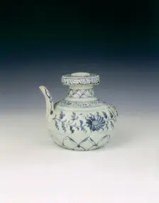 Blue and white kendi, China, c1279-c1368. Creator: Unknown