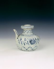 Blue and white kendi, China, c1279-c1368. Creator: Unknown