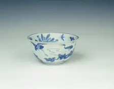 Blue and white Kraak porcelain bowl, China, 1550-1575. Creator: Unknown
