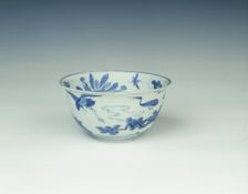 Blue and white Kraak porcelain bowl, China, 1550-1575. Creator: Unknown