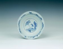 Blue and white Kraak porcelain bowl, China, 1550-1575. Creator: Unknown