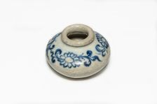 Blue and white jarlet with floral decoration, 14th-15th century. Creator: Unknown