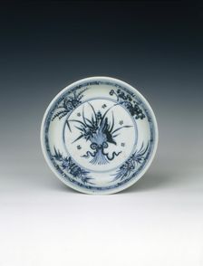 Blue and white lotus bouquet dish, Ming dynasty, Zhengtong period, China, 1436-1449