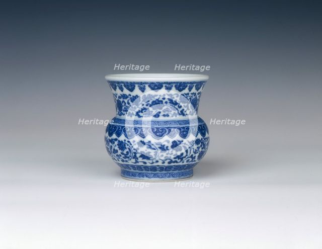 Blue and white leys jar, Qing dynasty, Daoguang period, China, 1821-1850. Creator: Unknown.
