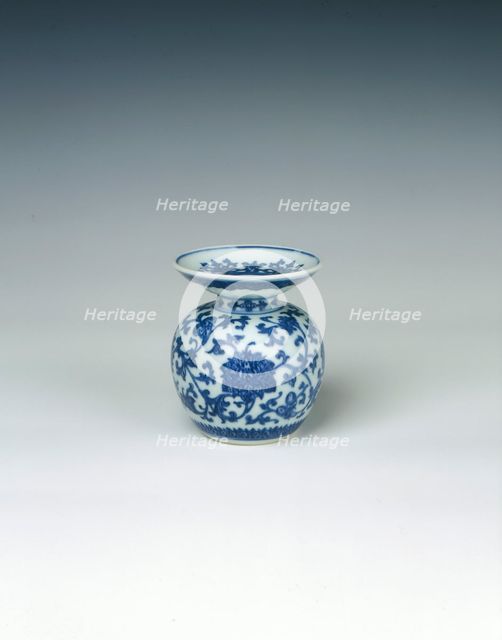 Blue and white leys jar, Qing dynasty, Qianlong period, China, 1736-1795. Creator: Unknown.