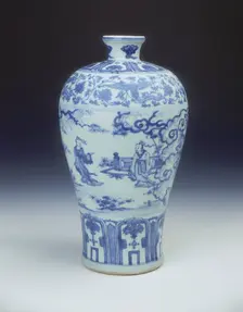 Blue and white meiping vase, Ming dynasty, China, 2nd half of 15th century. Creator: Unknown