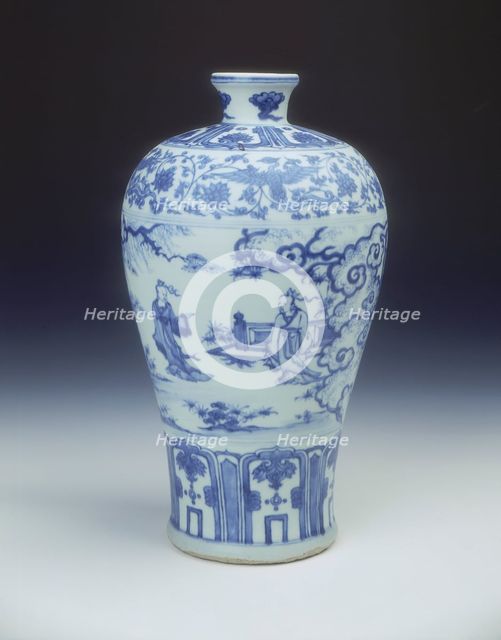 Blue and white meiping vase, Ming dynasty, China, 2nd half of 15th century. Artist: Unknown