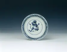 Blue and white saucer, Ming dynasty, late Wanli period, China, 1600-1620. Creator: Unknown