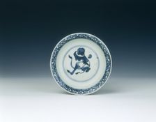 Blue and white saucer, Ming dynasty, late Wanli period, China, 1600-1620. Creator: Unknown