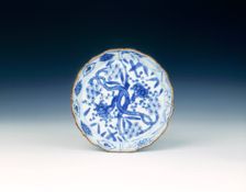 Blue and white Shonsui-type saucer, Ming dynasty, China, 2nd quarter of 17th century. Creator: Unknown