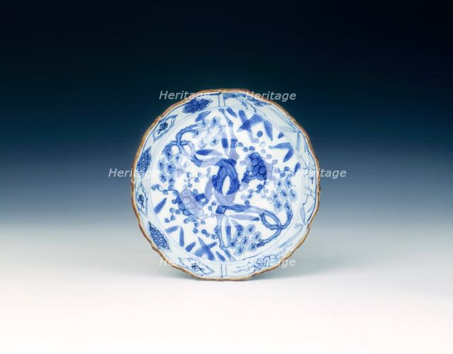 Blue and white Shonsui-type saucer, Ming dynasty, China, 2nd quarter of 17th century. Creator: Unknown.