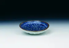 Blue and white Shonsui-style saucer, Japan, 19th century. Creator: Unknown