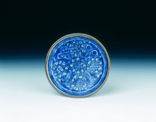 Blue and white Shonsui-style saucer, Japan, 19th century. Creator: Unknown