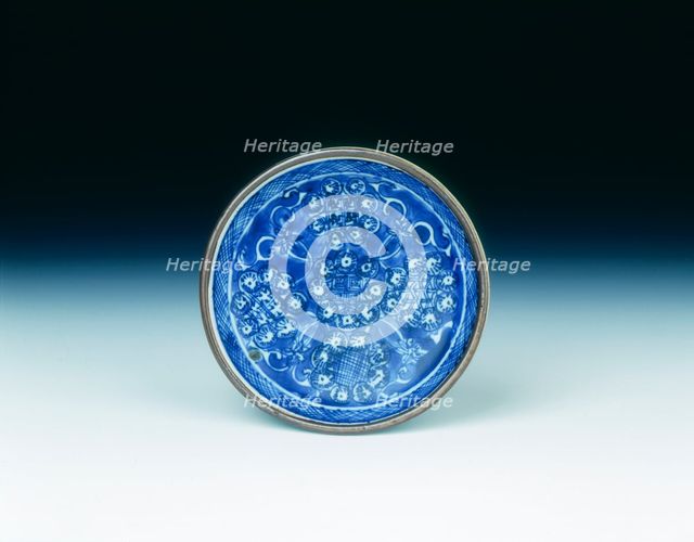 Blue and white Shonsui-style saucer, Japan, 19th century. Creator: Unknown.