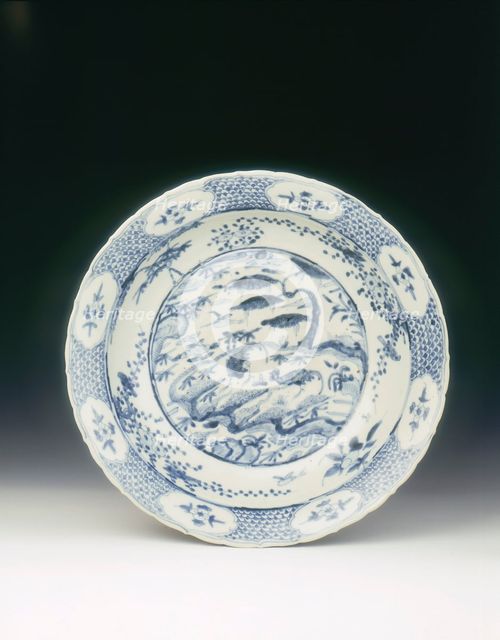 Blue and white Swatow dish, China, 2nd half of the 16th century. Creator: Unknown.