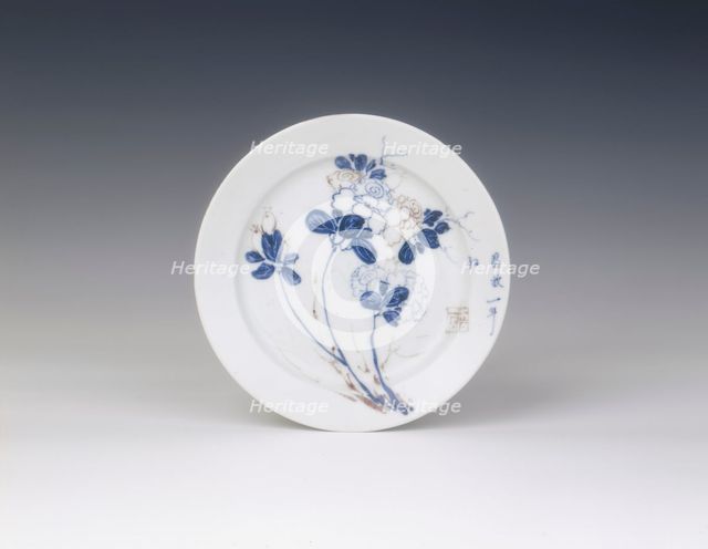 Blue and white porcelain plate, Qing dynasty, mid Kangxi period, China, 1683-1700. Artist: Unknown