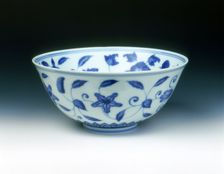 Blue and white palace bowl in Chenghua style, late Kangxi period, Qing dynasty, China, 1700-1722
