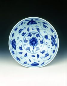 Blue and white palace bowl in Chenghua style, late Kangxi period, Qing dynasty, China, 1700-1722