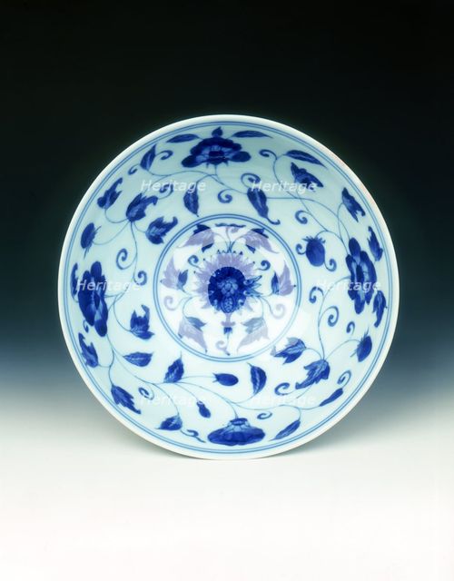 Blue and white palace bowl in Chenghua style, late Kangxi period, Qing dynasty, China, 1700-1722. Artist: Unknown