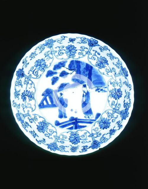 Blue and white plate, Qing dynasty, Kangxi middle period, China, 1683-1700. Artist: Unknown