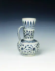 Blue and white rose-water container, Ming dynasty, China, c1490-1500. Creator: Unknown